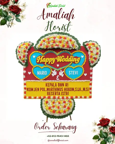 Papan Bunga Pernikahan Segobang